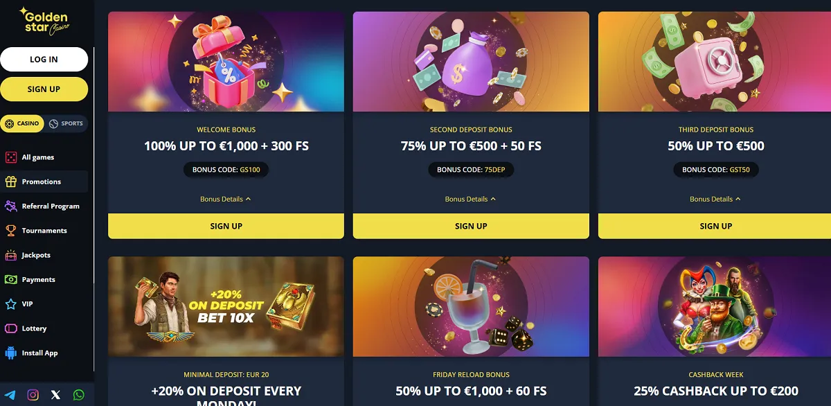 Bonuses and Promotions